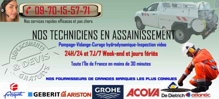 banniere assainissement Île de France
